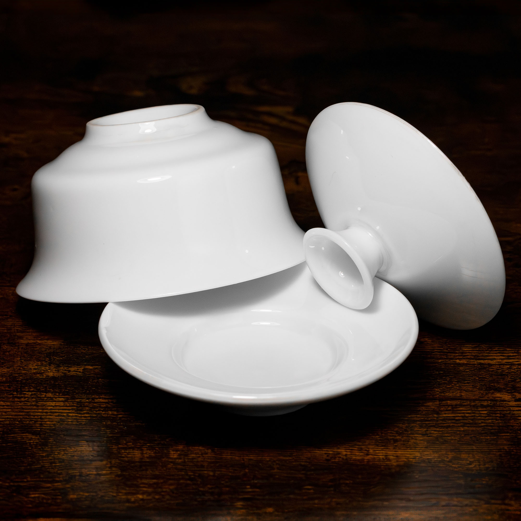 White Gaiwan with a Saucer, 100 ml
