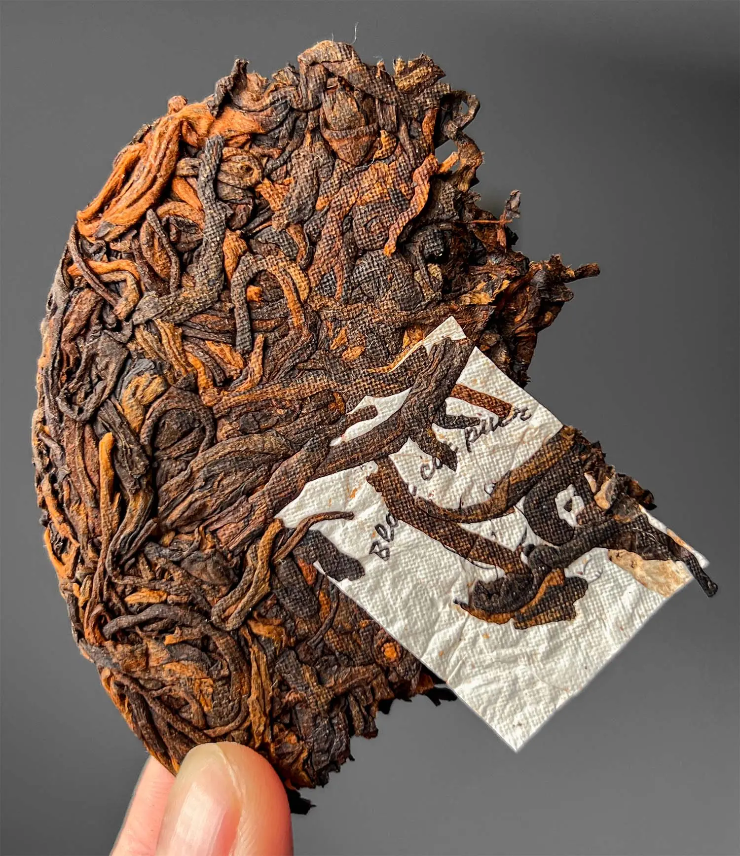 2022 Ailao Shan, Menghai, Xishuangbanna, 70 year old trees, "Black Cat", Shu Pu'er thumbnail 3