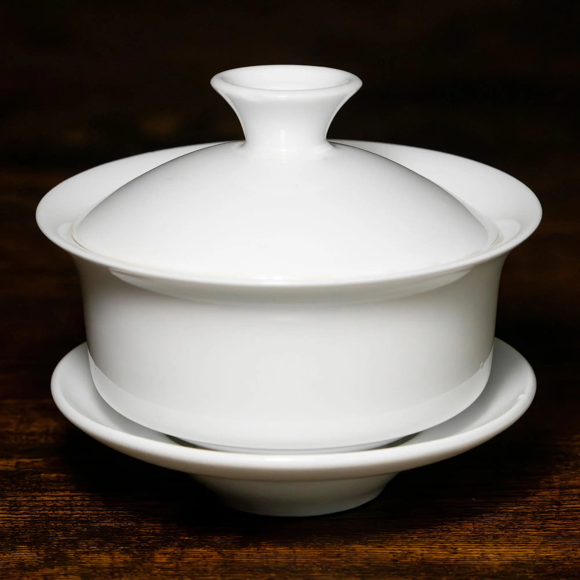White Gaiwan with a Saucer, 100 ml thumbnail 1