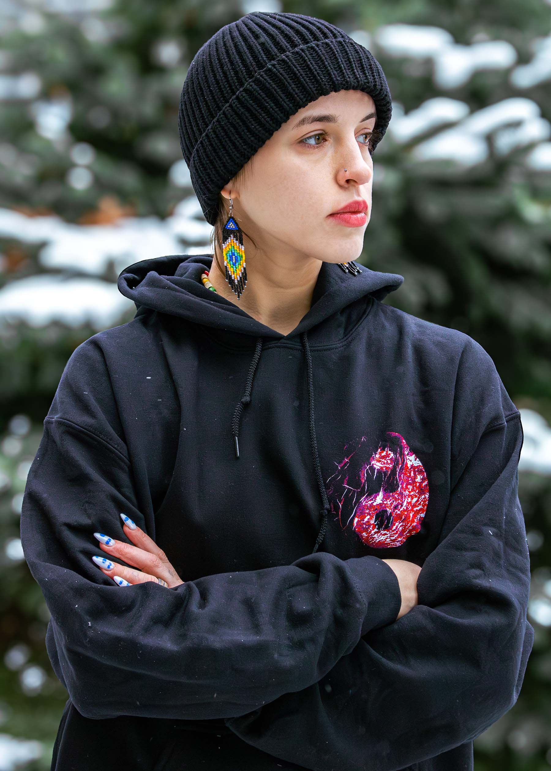 Yin Yang Graffiti Red